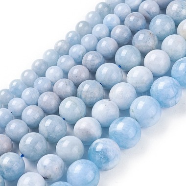 8mm LightBlue Round Aquamarine Beads
