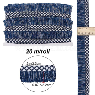 Ethnic Style Two Tone Polyester Tassel Ribbon(OCOR-GF0002-05)-2