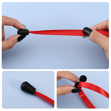 80Pcs 10 Colors Plastic Detachable Bell Stopper Cord Ends(KY-CA0001-53)-3