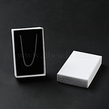 White Rectangle Paper Necklace Box