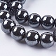 Non-magnetic Synthetic Hematite Bead Strands(X-G-R193-19-10mm)-3