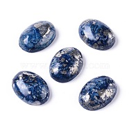 Synthetic Gemstone Cabochons, Dyed, Oval, Marine Blue, 25x18x7~7.5mm(G-L501-19A)