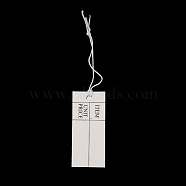 Paper Price Tags, with Elastic Cord, Rectangle, WhiteSmoke, 8.3cm, Rectangle: 39.5x17x0.3mm(CDIS-G008-03)