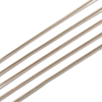 French Wire Gimp Wire, Flexible Round Copper Wire, Metallic Thread for Embroidery Projects and Jewelry Making, Tan, 18 Gauge(1mm), 10g/bag