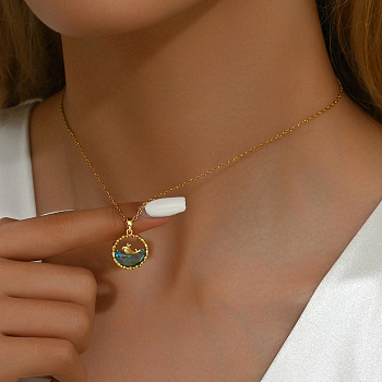 Brass Dreamy Dolphin Pendant Necklace, Valentine's Day Elegant Gift for Women, Golden