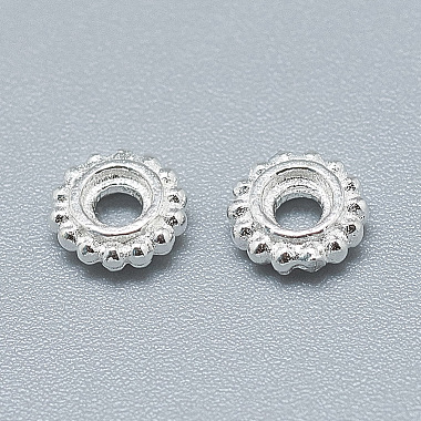 10 Sterling Silver Bail Beads Spacers 5mm Hole 925 Silver Spacer for Bracelet 