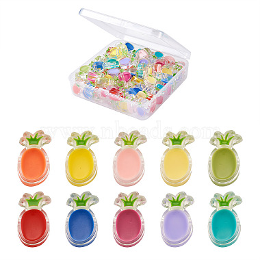 craftdady 100piezas 10 colores perlas de acrílico de esmalte transparente(TACR-CD0001-09)-8