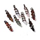 Natural & Synthetic Gemstone Pointed Big Pendants(G-H274-05R)-1
