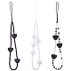 Heart Acrylic & Resin Beads Mobile Straps(HJEW-PH01878)-1
