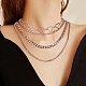 Anattasoul 18piezas 18 conjunto de collares de aleación estilo bordillo(NJEW-AN0001-43)-3
