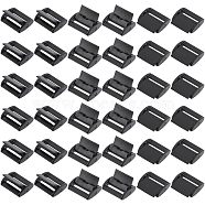 40Pcs Plastic Cam Buckle, Webbing Strap Toggle Clip, Rectangle, Black, 23.5x25x5mm, Hole: 20x2.5mm(KY-NB0001-46)