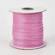 Eco-Friendly Korean Waxed Polyester Cord, Pearl Pink, 0.5mm, about 169.51~174.98 Yards(155~160m)/Roll(YC-P002-0.5mm-1168)