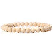 Synthetic Fossil Round Beaded Stretch Bracelet, show in picture32(SF8562-18-1)