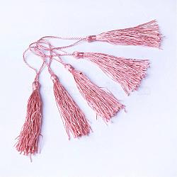 Polyester Tassel Decorations, Pendant Decorations, Indian Red, 130x6mm, Tassel: 70~90mm(OCOR-Q023-28)