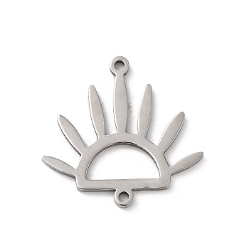 304 Stainless Steel Connector Charms, Sun Links, Stainless Steel Color, 18.5x19x1mm, Hole: 1.2mm