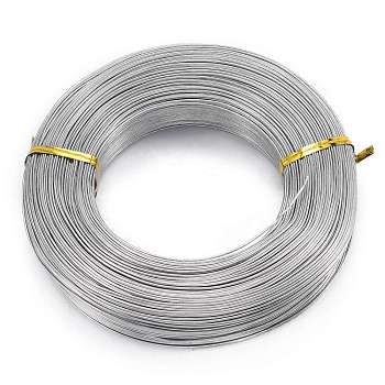 Raw Round Aluminum Wire, Flexible Craft Wire, for Beading Jewelry Doll Craft Making, 18 Gauge, 1.0mm, 200m/500g(656.1 Feet/500g)