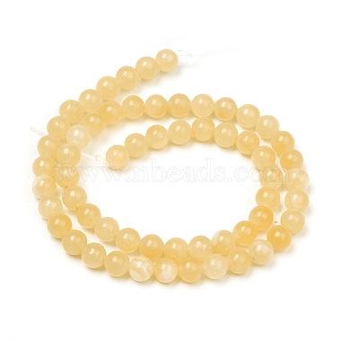 Natural Topaz Jade Beads Strands(G-G829-04-6mm)-2