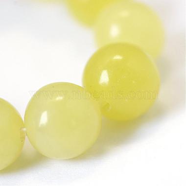 Jade naturel de citron chapelets de perles rondes(G-E334-6mm-07)-4