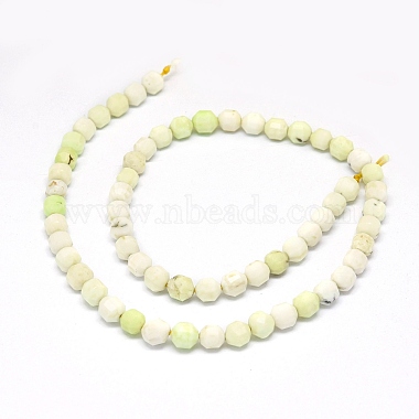 Brins de perles de turquoise citron naturel(G-O201C-06)-2