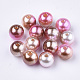 Perles en plastique imitation perles arc-en-abs(OACR-Q174-6mm-10)-1