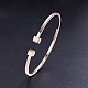 SHEGRACE Simple Design Real Rose Gold Plated Cuff Bangle(JB248A)-2