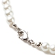 Glass Pearl Round Beaded Necklace for Women(X-NJEW-JN03903)-5