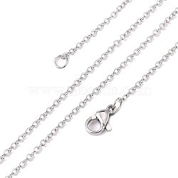 304 Stainless Steel Cable Chain Bracelet, with Lobster Claw Clasps, Stainless Steel Color, 7-7/8 inch(20cm)(STAS-XCP0001-71P)