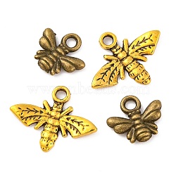 Tibetan Style Alloy Pendants Sets, Bee, Mixed Color, 9.5~13.5x11~17.5mm, Hole: 1.5~2mm(TIBEP-X0186-01-FF)