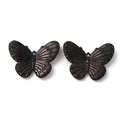 Plastic Pendants, Butterfly Charm, Black, 30x40x4mm(KY-WH0048-28B)
