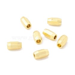 Brass Beads, Long-Lasting Plated, Oval, Real 18K Gold Plated, 3.5x7mm, Hole: 1.8mm(KK-E280-19G)