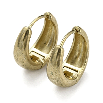 Brass Hoop Earrings for Women, Golden, 16x17x7mm