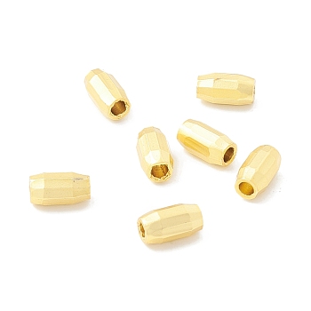 Brass Beads, Long-Lasting Plated, Oval, Real 18K Gold Plated, 3.5x7mm, Hole: 1.8mm