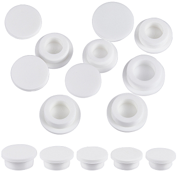 10Pcs 5 Styles Silicone Hole Plug Waterproof Plug, Snap in Hole Plugs, for Furniture Fencing, White, 31.5~37x13.5~15mm, Inner Diameter: 22~29mm, 2pcs/style