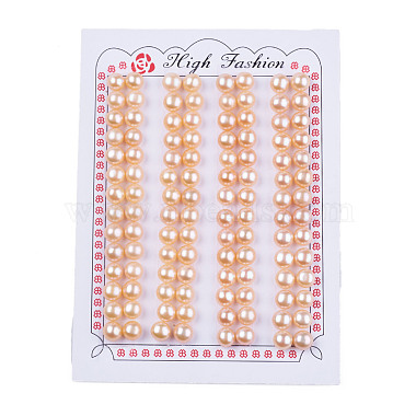 Half Drilled Natural Cultured Freshwater Pearl Beads(PEAR-N020-06A)-2