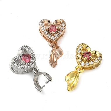 Mixed Color Mixed Color Brass+Cubic Zirconia Ice Pick Pinch Bails