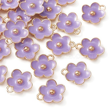 Light Gold Plated Alloy Enamel Pendants(ENAM-YW0002-20D)-3