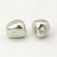 Tibetan Style Alloy Beads, Oval, Antique Silver, Lead Free & Cadmium Free, 10x9.5x9mm, Hole: 3mm(LF10671Y)