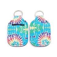 Hand Sanitizer Keychain Holder, for Shampoo Lotion Soap Perfume and Liquids Travel Containers, Colorful, Dandelion Pattern, 124x64x4mm(DIY-WH0166-62C)