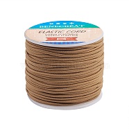 Elastic Cord, Polyester Outside and Latex Core, Tan, 2mm, about 54.68 yards(50m)/roll, 1roll/box(EW-BC0002-27)