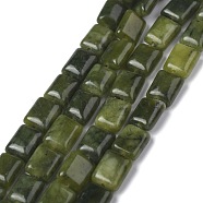 Natural Xinyi Jade/Chinese Southern Jade Beads Strands, Cuboid, 8x5.6~6x2.5~4mm, Hole: 1mm, about 44~52pcs/strand, 14.96~15.74 inch(38~40cm)(G-Z006-B07)