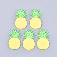 PVC Plastic Cabochons, Pineapple, Yellow, 43x26x2.5mm(X-PVC-T004-36)