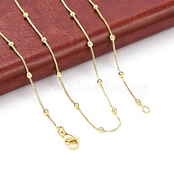 Brass Satellite Chains Necklace for Women, Cadmium Free & Lead Free, Real 18K Gold Plated, 17.32 inch(44cm)(NJEW-P265-05G)