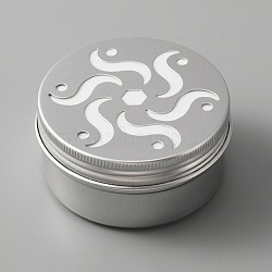 Aluminium Shallow Round Candle Tins, with Hollow Lids, Empty Tin Storage Containers, Windmill Pattern, 7.05x3.45cm, Inner Diameter: 6.45x3.25cm(AJEW-WH0312-59E)