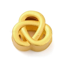 Zinc Alloy Beads, Matte Gold Color, Trinity Knot, Others, 11.5x12x7mm, Hole: 3.5x5.5mm(PALLOY-I219-02I)