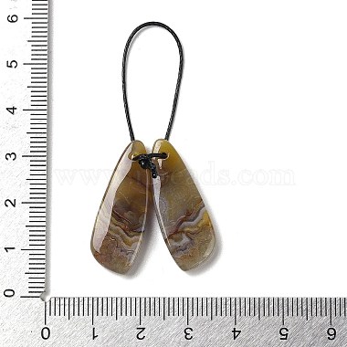 2 pendentifs en agate mexicaine naturelle(G-B105-01E)-3