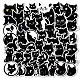 50Stück PVC selbstklebende Katzen-Cartoon-Aufkleber(STIC-B001-06)-1