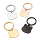 4Pcs 4 Styles Stainless Steel Keychains(KEYC-TA0004-81E)-2