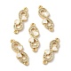 Rack Plating Brass Micro Pave Clear Cubic Zirconia Connector Charms(KK-D088-42G)-1