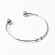 Fashion 304 Stainless Steel Cuff Bangles Torque Bangles(BJEW-H473-01M)-3