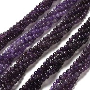 Natural Gemstone Beads Strands, Amethyst, AB Grade, Round, Purple, 6mm, about 61~63pcs/strand, 15.3 inch(G-S035)